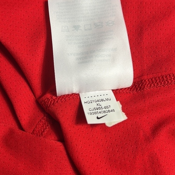 Women’s Nike Pro-Top T-Shirt Red Polyester Blend Size XXL ( RN#56323 ) - Picture 8 of 9